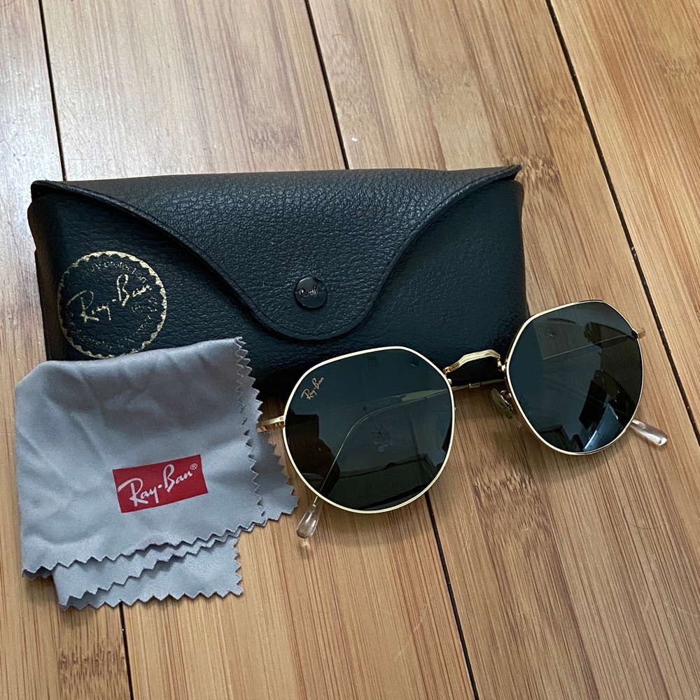 Ray-Ban Sunglasses Unisex Jack- Gold Frame Green Lenses